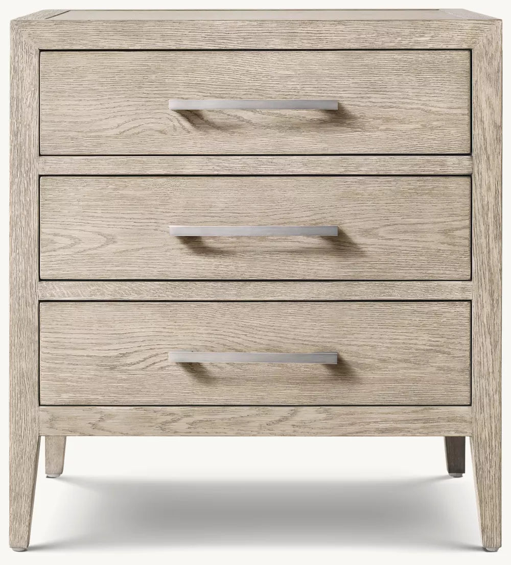 French Contemporary Closed Nightstand