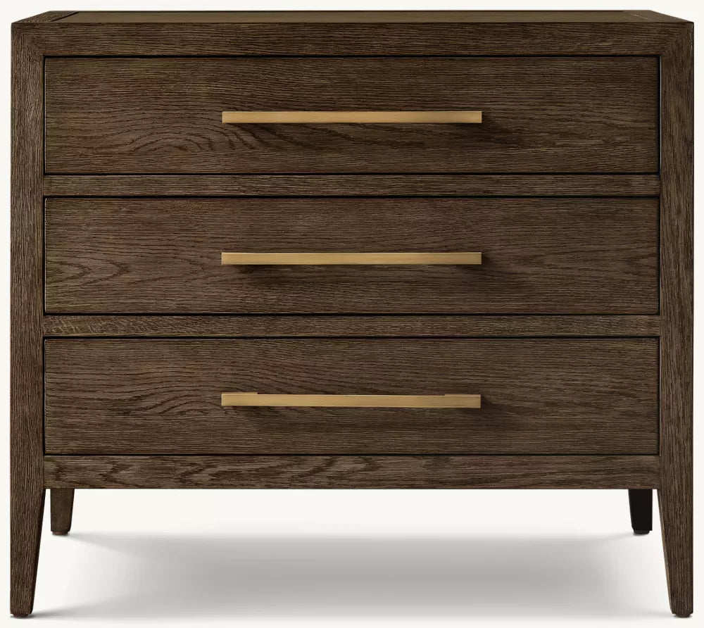 French Contemporary Closed Nightstand