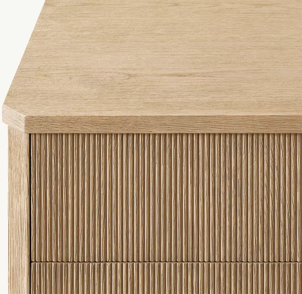 Delphine Reeded Closed Nightstand