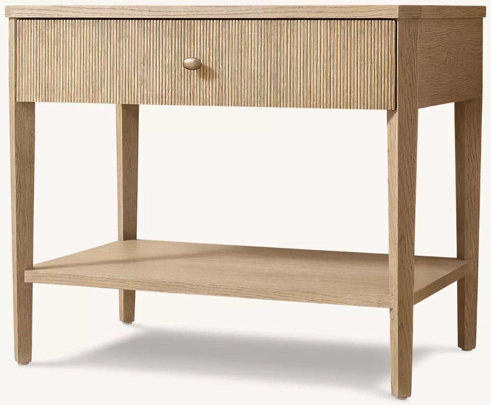 Delphine Reeded Open Nightstand