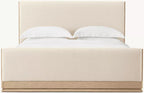 Ligné Fabric Panel Bed with Footboard