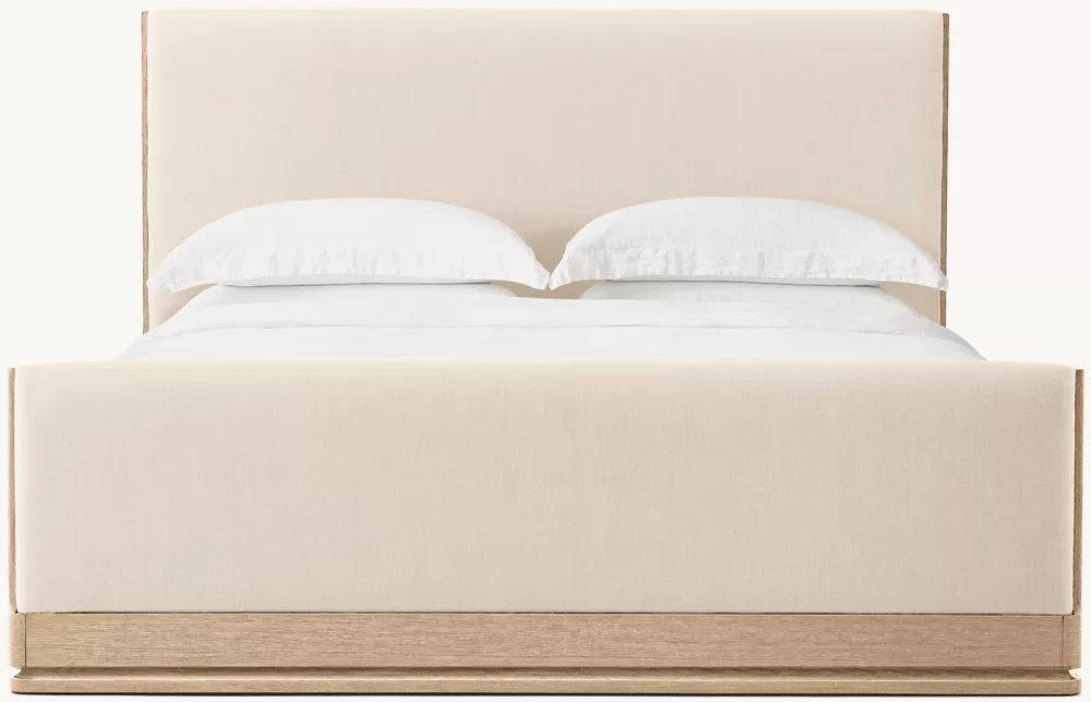Ligné Fabric Panel Bed with Footboard