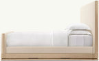 Ligné Fabric Panel Bed with Footboard