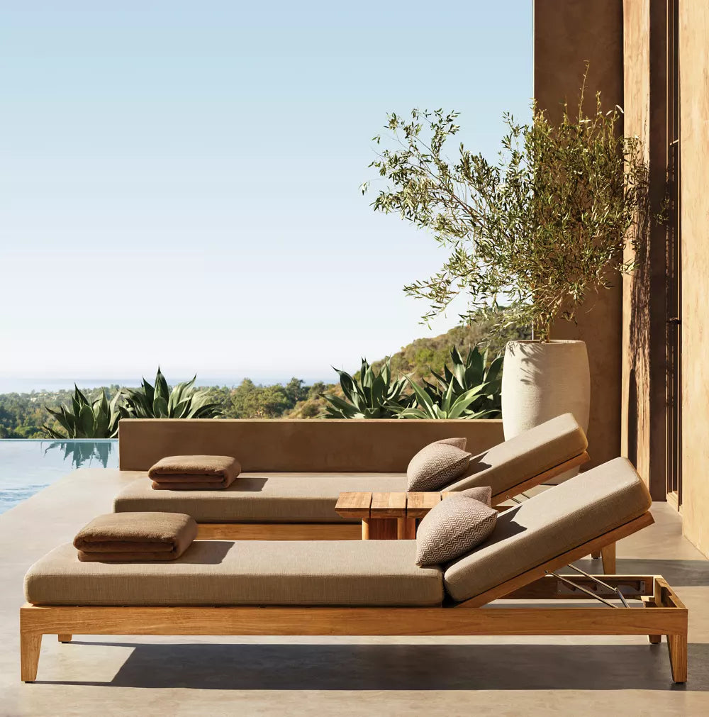 Balmain Teak Adjustable Chaise