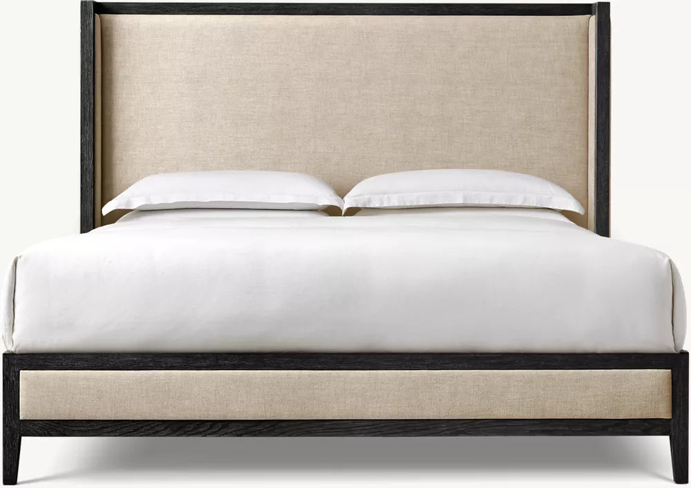 French Contemporary Fabric Shelter Bed