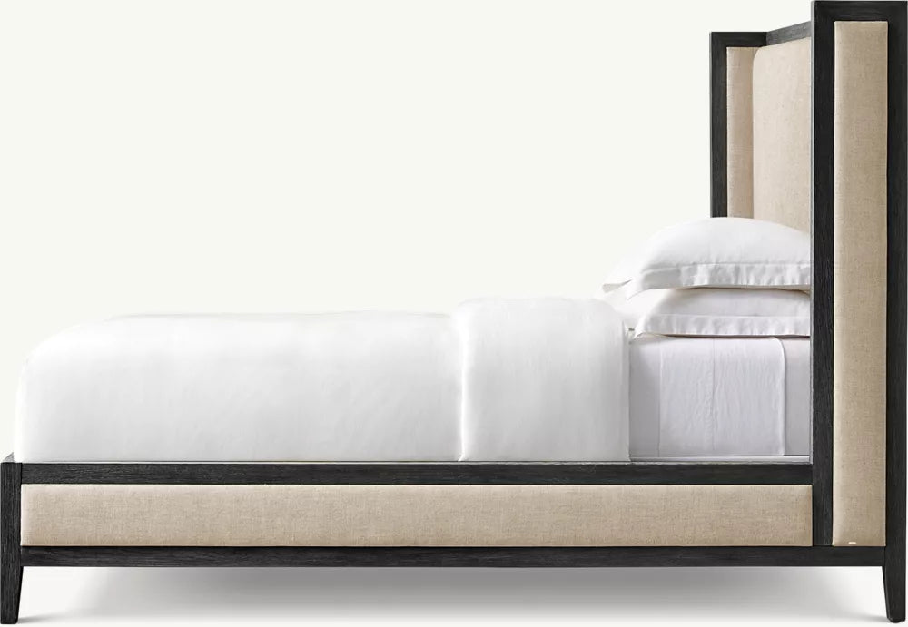French Contemporary Fabric Shelter Bed