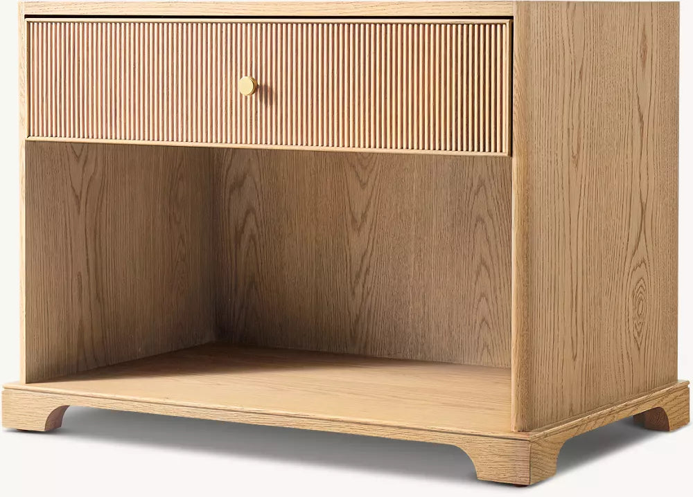 Genevieve Reeded Open Nightstand