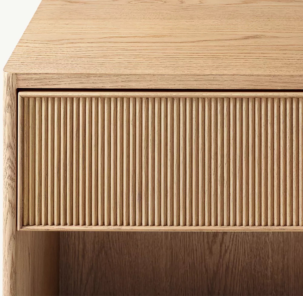 Genevieve Reeded Open Nightstand