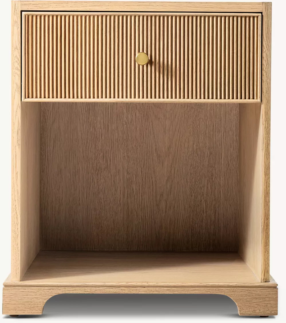 Genevieve Reeded Open Nightstand