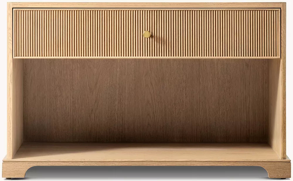 Genevieve Reeded Open Nightstand
