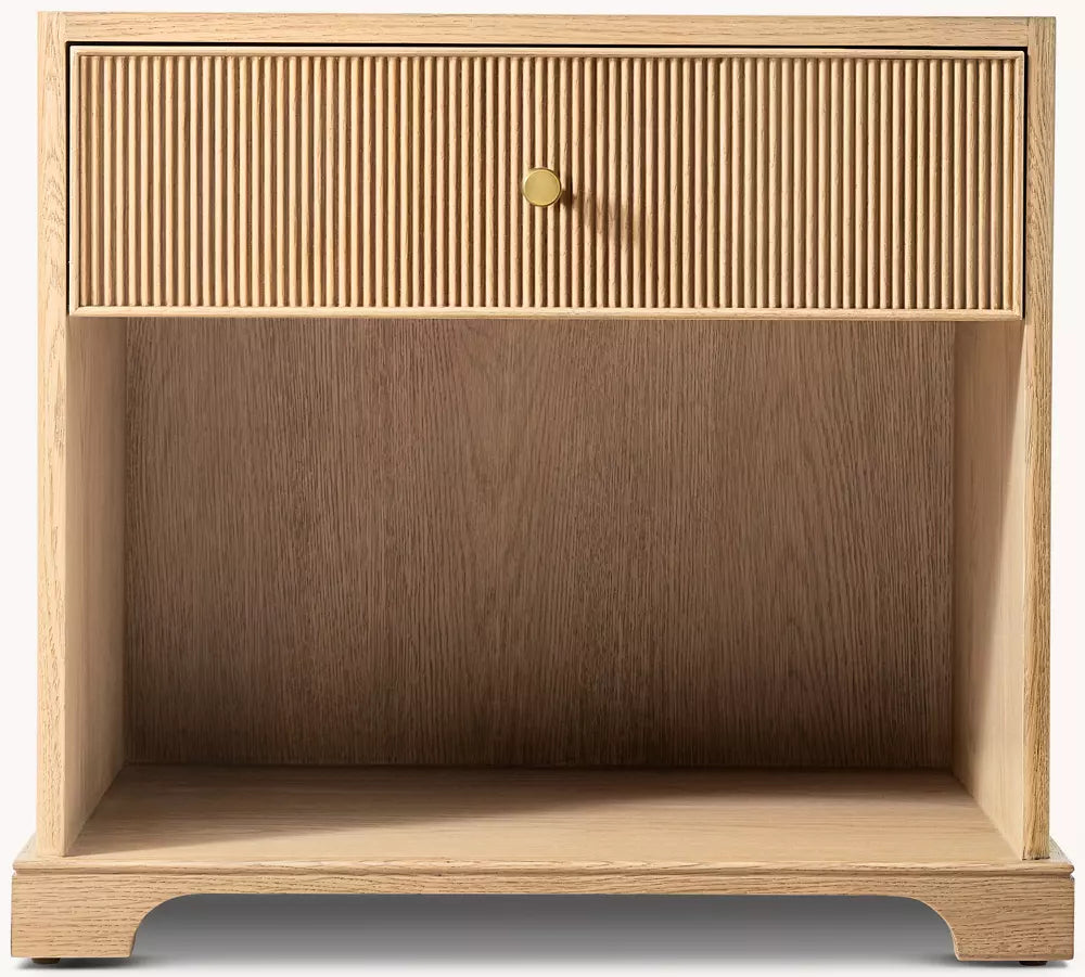 Genevieve Reeded Open Nightstand