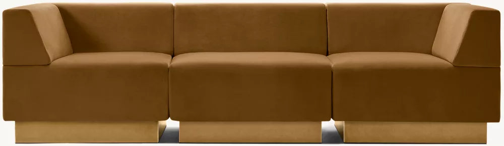 Harvey Probber Cubo Raked Modular 3-Piece Sofa