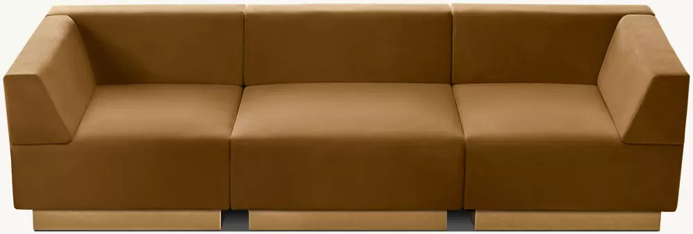 Harvey Probber Cubo Raked Modular 3-Piece Sofa