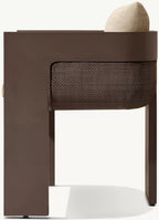 Sedona Cane Aluminum Dining Armchair