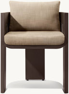 Sedona Cane Aluminum Dining Armchair