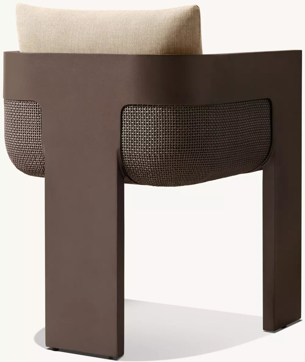 Sedona Cane Aluminum Dining Armchair