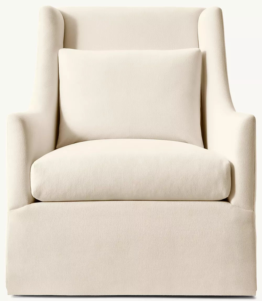 Evelyn Skirted Shelter Arm Swivel Chair
