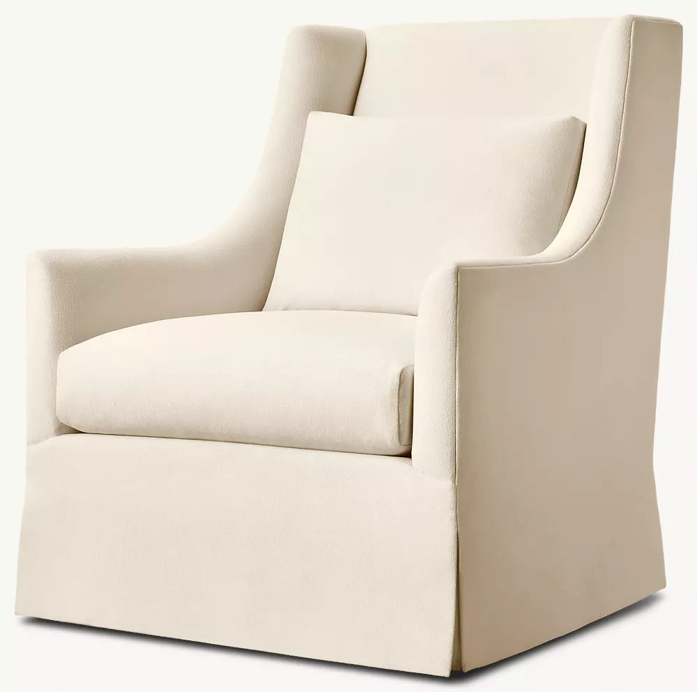 Evelyn Skirted Shelter Arm Swivel Chair