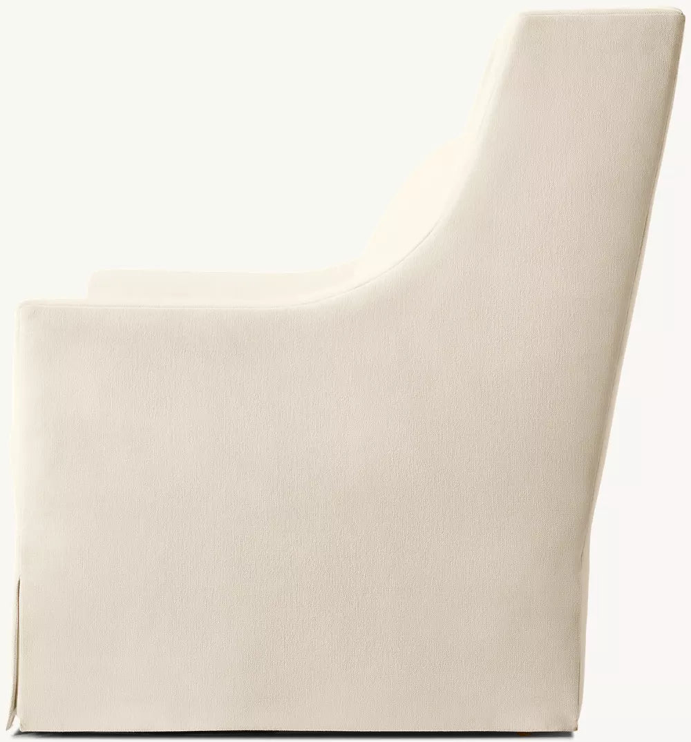 Evelyn Skirted Shelter Arm Swivel Chair
