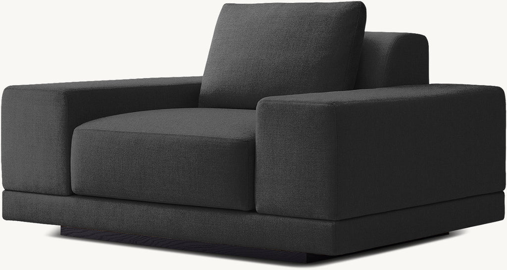 Italia Chesterfield Chair with Tufted Cushion - Metal Base