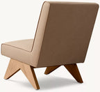 Jakob Vegan Leather Armless Lounge Chair