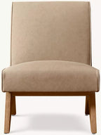 Jakob Vegan Leather Armless Lounge Chair