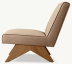 Jakob Vegan Leather Armless Lounge Chair