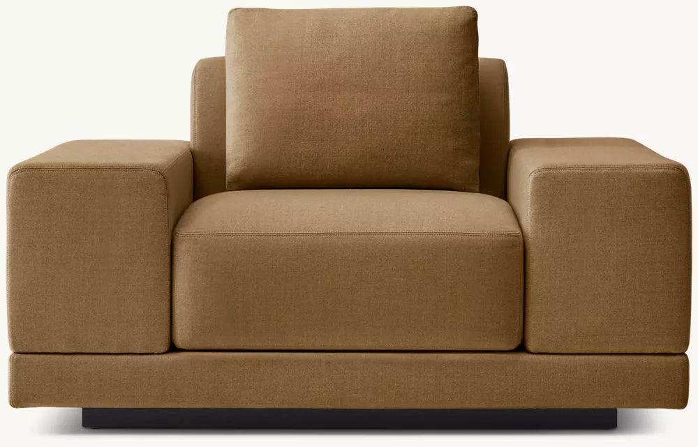 Italia Chesterfield Chair with Tufted Cushion - Metal Base