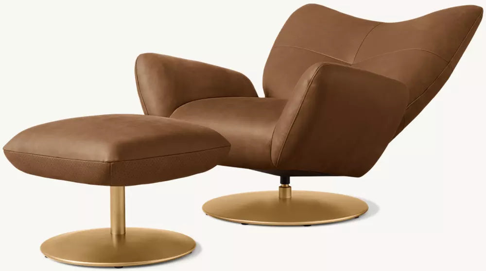 Baxter Leather Swivel Recliner