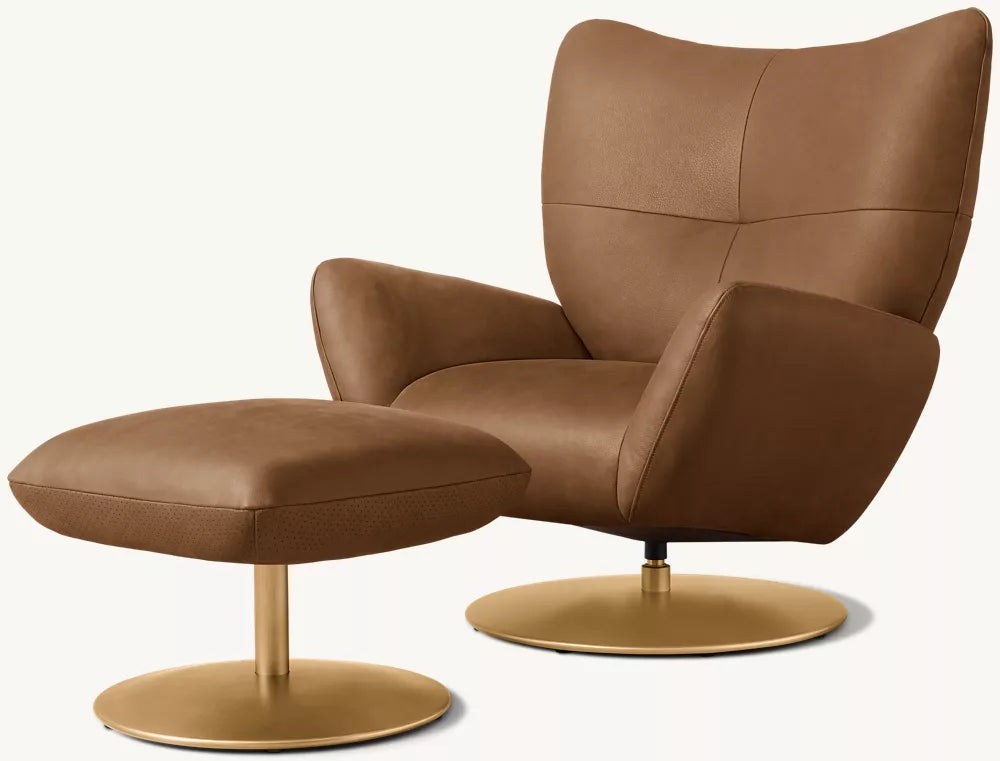 Baxter Leather Swivel Recliner