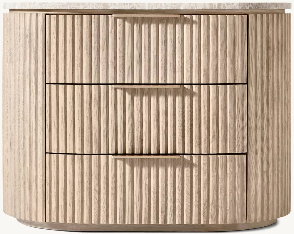 Byron Emperador Closed Nightstand