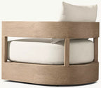 Balmain Teak Swivel Lounge Chair