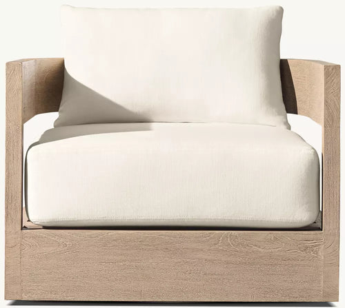 Balmain Teak Swivel Lounge Chair
